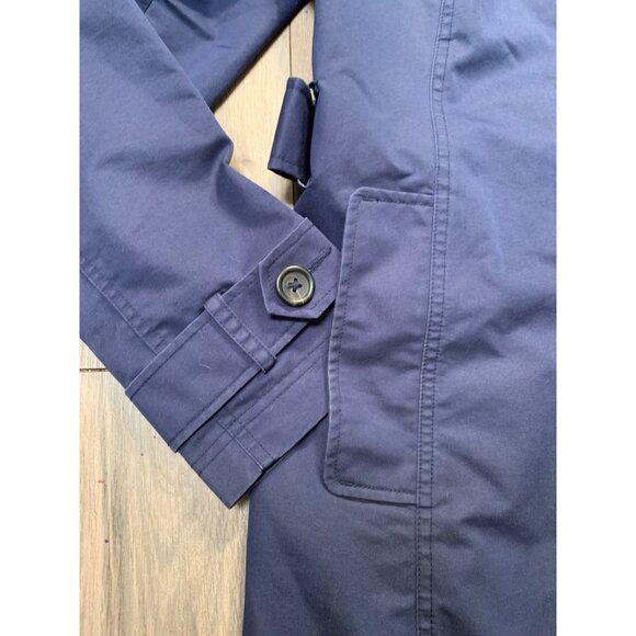 L.L. Bean Women’s Small Reg Navy Blue Old Port Trench Coat Jacket Item 287395 Po - Picture 5 of 8